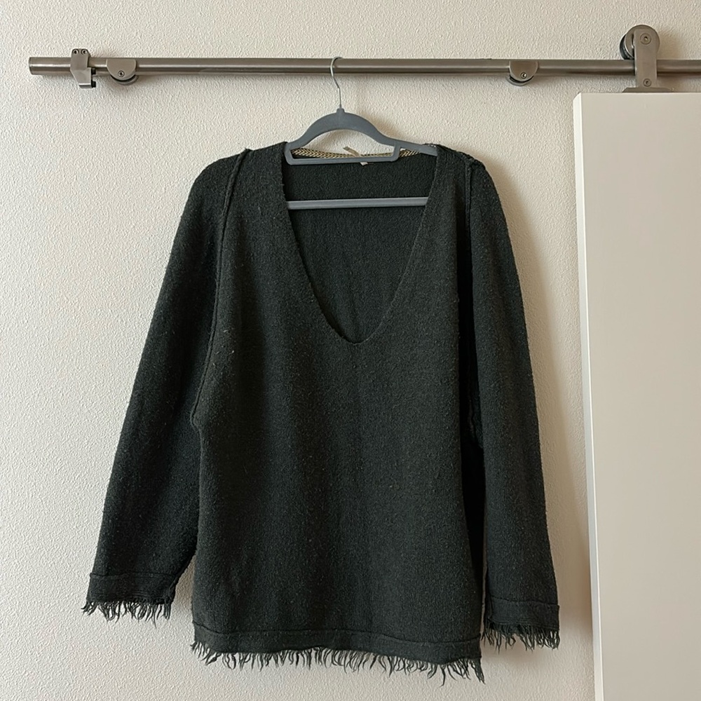 Free People Dark Green Sweater